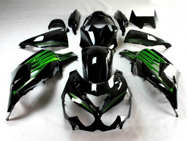 12-21 Schwarz Grün Kawasaki ZX14R ZZR1400 Motorrad Verkleidung 12-21 Schwarz Grün Kawasaki ZX14R ZZR1400 Motorrad Verkleidung