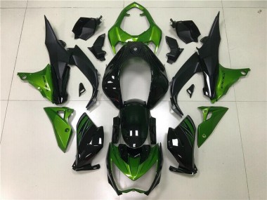 13-16 Grün Schwarz Kawasaki Z800 Motorrad Verkleidungen