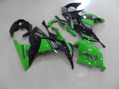 13-16 Schwarz Grün Kawasaki ZX300R Motorrad Verkleidungen