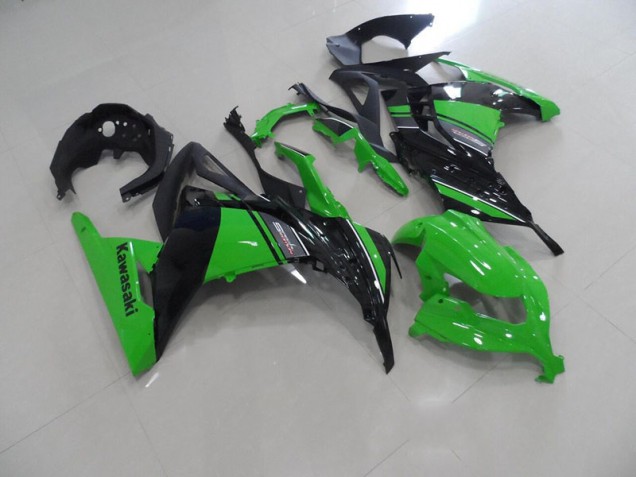 13-16 Schwarz Grün Kawasaki ZX300R Motorrad Verkleidungen 13-16 Schwarz Grün Kawasaki ZX300R Motorrad Verkleidungen