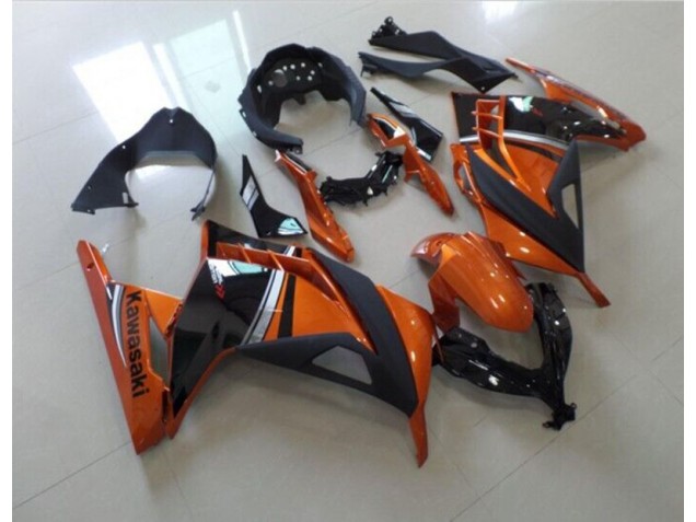 13-16 Schwarz Orange Kawasaki ZX300R Motorrad Verkleidung 13-16 Schwarz Orange Kawasaki ZX300R Motorrad Verkleidung