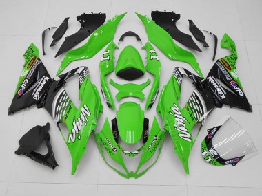 13-18 Grün Schwarz 11 Kawasaki ZX6R Motorrad Verkleidung