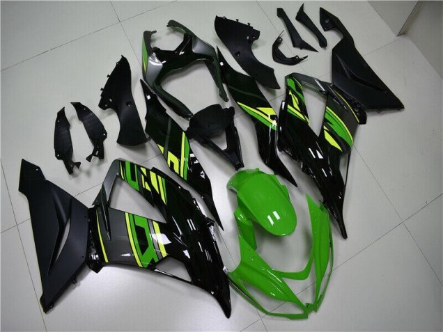 13-18 Grün Schwarz Kawasaki ZX6R Motorrad Vollverkleidung 13-18 Grün Schwarz Kawasaki ZX6R Motorrad Vollverkleidung