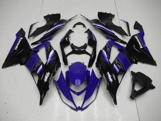 13-18 Schwarz Blau Kawasaki ZX6R Motorrad Verkleidung 13-18 Schwarz Blau Kawasaki ZX6R Motorrad Verkleidung