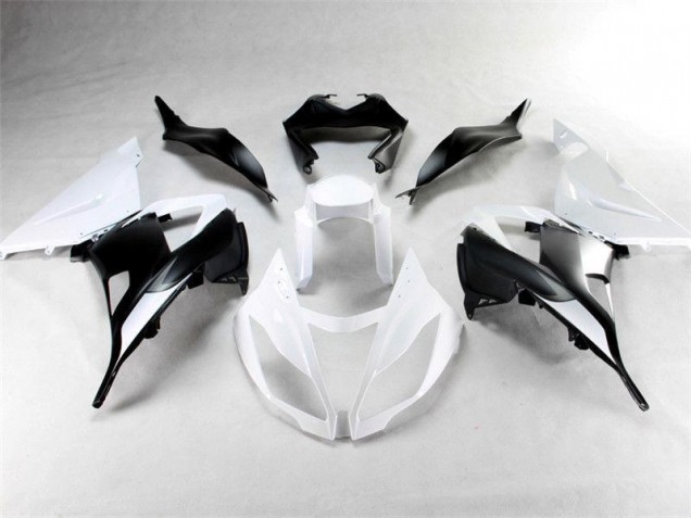 13-18 Weiß Schwarz Kawasaki ZX6R Motorrad Verkleidungen