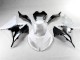 13-18 Weiß Schwarz Kawasaki ZX6R Motorrad Verkleidungen