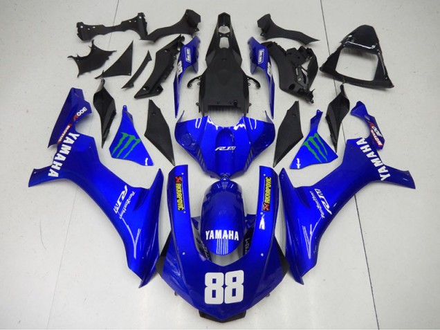 15-19 Blau Monster 88 Yamaha YZF R1 Motorrad Verkleidung 15-19 Blau Monster 88 Yamaha YZF R1 Motorrad Verkleidung