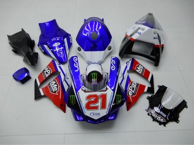 15-19 Blau Rot KGN 21 Yamaha YZF R1 Motorrad Verkleidung