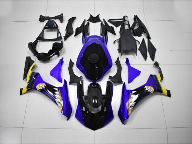 15-19 Blau Schwarz Yamaha YZF R1 Motorrad Verkleidung
