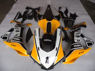 15-19 Gelb Weiß Schwarz Yamaha YZF R1 Motorrad Verkleidung