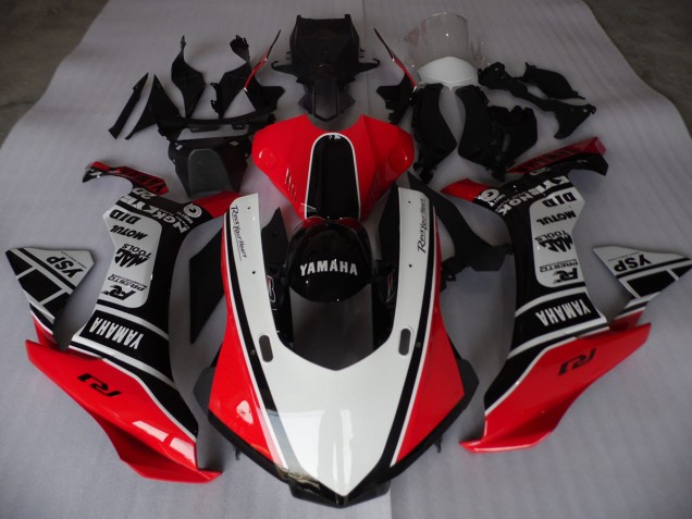 15-19 Rot Weiß Schwarz Yamaha YZF R1 Motorrad Verkleidung 15-19 Rot Weiß Schwarz Yamaha YZF R1 Motorrad Verkleidung