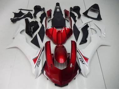 15-19 Rot Weiß Yamaha YZF R1 Motorrad Verkleidung