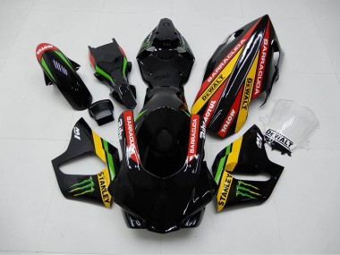 15-19 Schwarz Stanley Yamaha YZF R1 Motorrad Verkleidung
