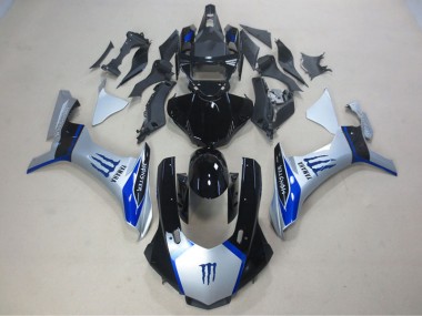 15-19 Silber Schwarz Blau Monster Yamaha YZF R1 Motorrad Verkleidung