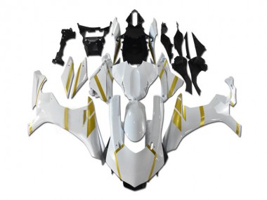 15-19 Weiß Gold Yamaha YZF R1 Motorrad Verkleidung