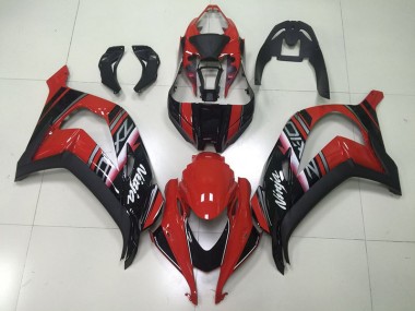 16-19 Schwarzer Roter Ninja Kawasaki ZX10R Motorrad Verkleidung