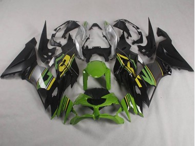 19-23 Schwarz Grün Kawasaki ZX6R Motorrad Verkleidung