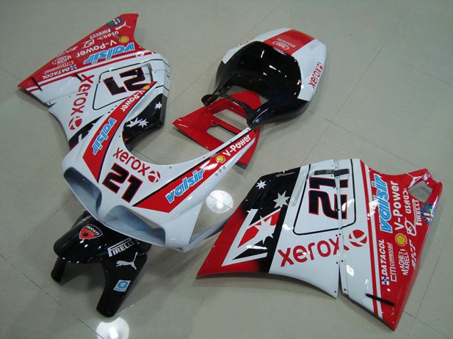 93-05 Rot Weiß Xerox 21 Ducati 748 916 996 996S Motorrad Verkleidungen 93-05 Rot Weiß Xerox 21 Ducati 748 916 996 996S Motorrad Verkleidungen