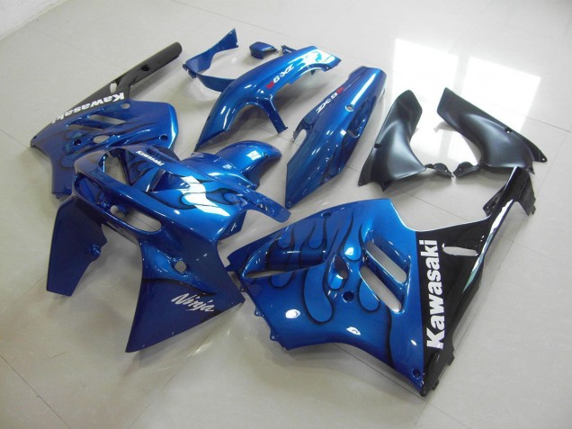 94-97 Blau schwarze Flamme Kawasaki ZX9R Motorrad Verkleidungen 94-97 Blau schwarze Flamme Kawasaki ZX9R Motorrad Verkleidungen