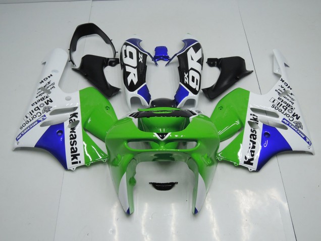 94-97 Grün Weiß Kawasaki ZX9R Motorrad Verkleidung 94-97 Grün Weiß Kawasaki ZX9R Motorrad Verkleidung