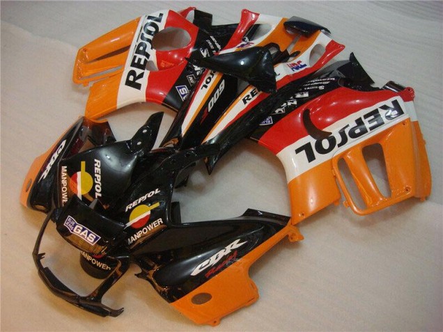 95-98 Schwarz Orange Repsol Honda CBR600 F3 Motorrad Verkleidung 95-98 Schwarz Orange Repsol Honda CBR600 F3 Motorrad Verkleidung