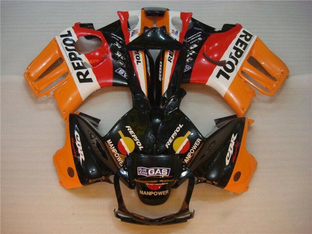95-98 Schwarz Orange Repsol Honda CBR600 F3 Motorrad Verkleidung 95-98 Schwarz Orange Repsol Honda CBR600 F3 Motorrad Verkleidung