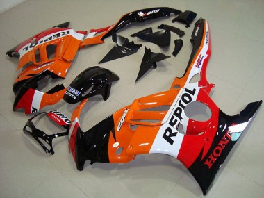 95-98 Schwarz Orange Repsol Honda CBR600 F3 Motorrad Verkleidungen
