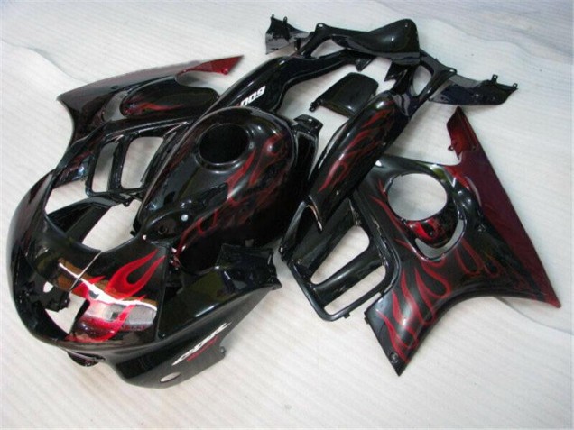 95-98 Schwarz rote Flamme Honda CBR600 F3 Motorrad Verkleidung 95-98 Schwarz rote Flamme Honda CBR600 F3 Motorrad Verkleidung