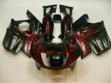 95-98 Schwarz rote Flamme Honda CBR600 F3 Motorrad Verkleidungen