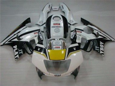 95-98 Weiß Schwarz Playboy Honda CBR600 F3 Motorrad Verkleidung