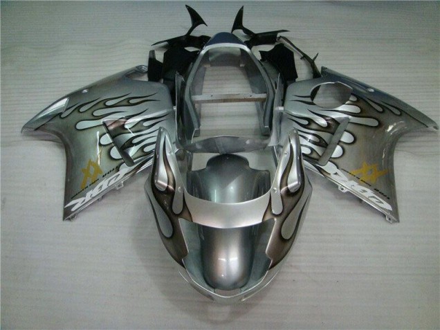 96-07 Flamme Silber grau Honda CBR1100XX Motorrad Verkleidung 96-07 Flamme Silber grau Honda CBR1100XX Motorrad Verkleidung