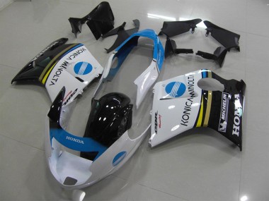 96-07 Weiß Konica Minolta Honda CBR1100XX Blackbird Motorrad Verkleidung