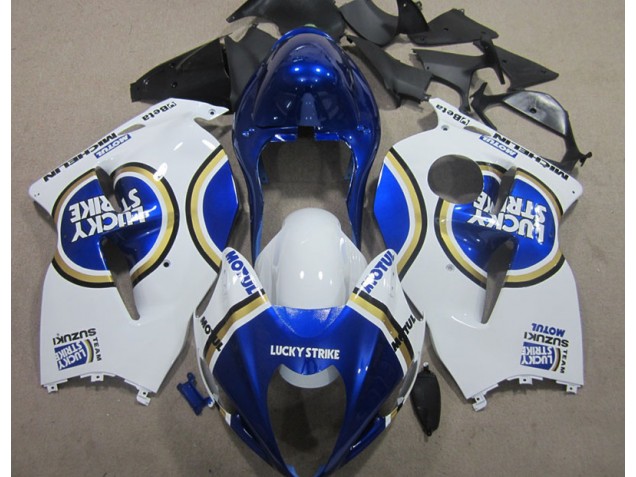 96-07 Weiß Lucky Strike Blau Motul Suzuki GSXR 1300 Hayabusa Motorrad Verkleidung 96-07 Weiß Lucky Strike Blau Motul Suzuki GSXR 1300 Hayabusa Motorrad Verkleidung