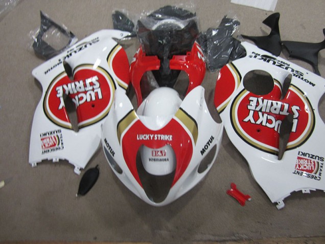 96-07 Weiß Lucky Strike Motul Suzuki GSXR 1300 Hayabusa Motorrad Verkleidung 96-07 Weiß Lucky Strike Motul Suzuki GSXR 1300 Hayabusa Motorrad Verkleidung
