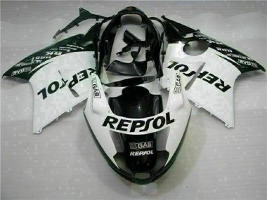 96-07 Weiß Schwarz Repsol Honda CBR1100XX Motorrad Verkleidung