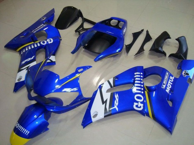98-02 Blau Go Motul Yamaha YZF R6 Motorrad Verkleidung 98-02 Blau Go Motul Yamaha YZF R6 Motorrad Verkleidung