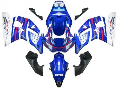 98-02 Blau Weiß Star Fiat Yamaha YZF R6 Motorrad Verkleidung