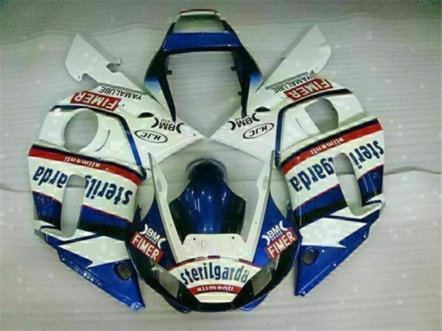 98-02 Blau Weiß Yamaha YZF R6 Motorrad Vollverkleidung