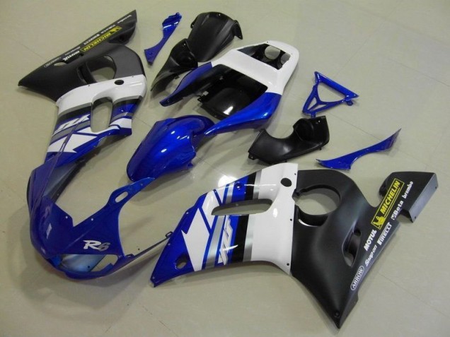 98-02 Blau Weiß und Schwarz Yamaha YZF R6 Motorrad Verkleidung