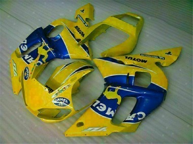 98-02 Gelb Blau Yamaha YZF R6 Motorrad Vollverkleidung