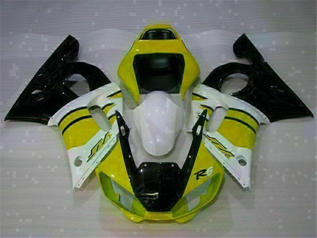 98-02 Gelb Weiß Yamaha YZF R6 Motorrad Verkleidung 98-02 Gelb Weiß Yamaha YZF R6 Motorrad Verkleidung