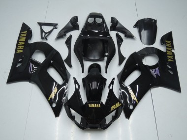 98-02 Glänzend Schwarz Gold Aufkleber Yamaha YZF R6 Motorrad Verkleidung