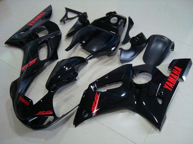 98-02 Glänzend Schwarz Rote Aufkleber Yamaha YZF R6 Motorrad Verkleidungen