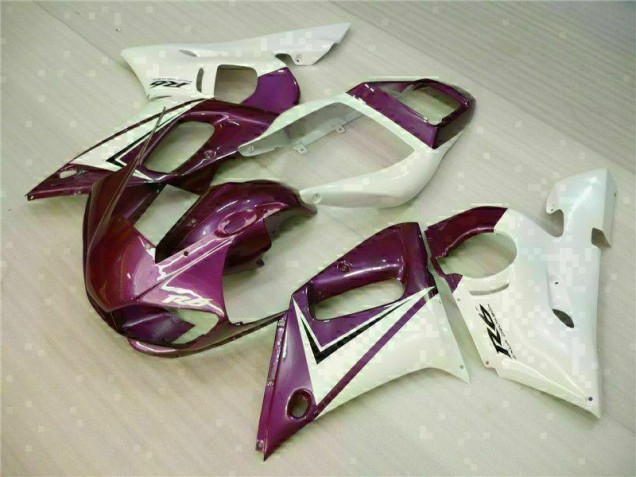98-02 Lila Weiß Yamaha YZF R6 Motorrad Verkleidung 98-02 Lila Weiß Yamaha YZF R6 Motorrad Verkleidung