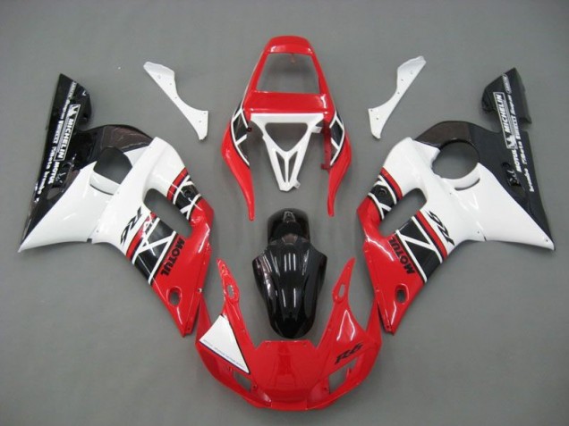 98-02 Rot Weiß Schwarz Yamaha YZF R6 Motorrad Verkleidung 98-02 Rot Weiß Schwarz Yamaha YZF R6 Motorrad Verkleidung