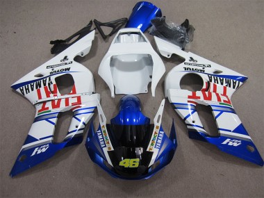 98-02 Weiß Blau Fiat 46 Yamaha YZF R6 Motorrad Verkleidung