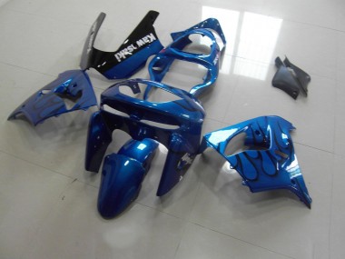 98-99 Blau schwarze Flamme Kawasaki ZX9R Motorrad Verkleidung
