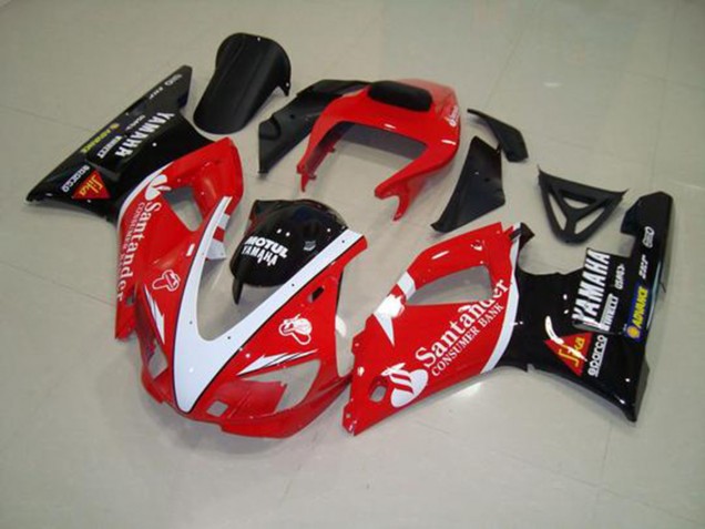 98-99 Rot Schwarz Weiß Yamaha YZF R1 Motorrad Verkleidung