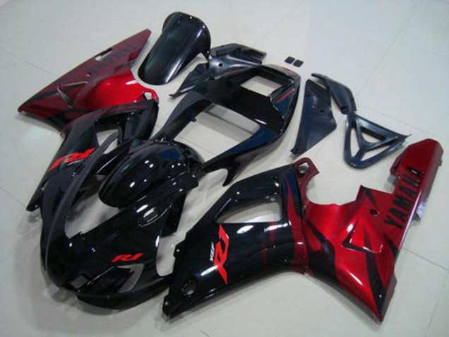 98-99 Schwarz Rot Yamaha YZF R1 Motorrad Verkleidung 98-99 Schwarz Rot Yamaha YZF R1 Motorrad Verkleidung
