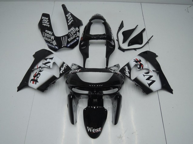 98-99 Schwarz West Kawasaki ZX9R Motorrad Verkleidung 98-99 Schwarz West Kawasaki ZX9R Motorrad Verkleidung